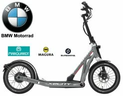 BMW X2City E-Scooter -E-Bike Store Scooter E Roller BMW X2City Pedelec moonwalk grey glossy KW074 DBM599